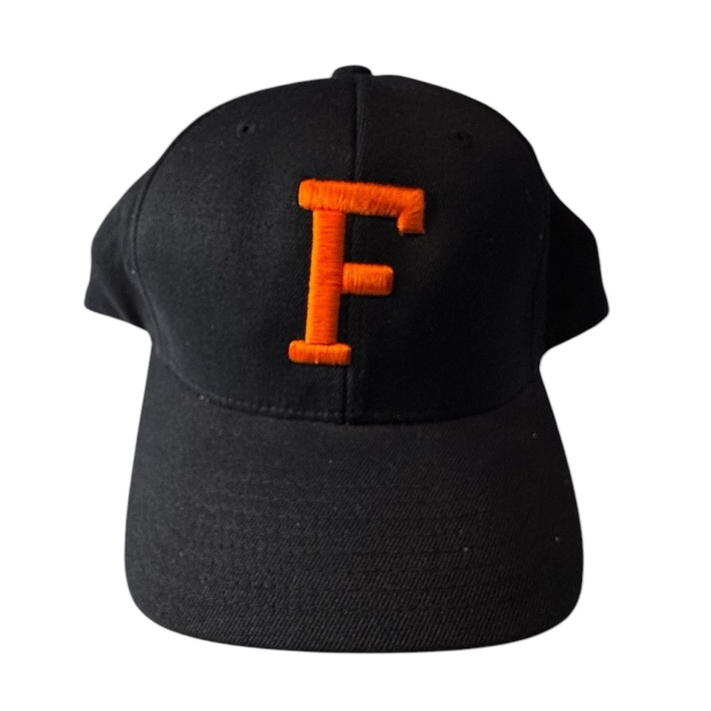 F Black Orange Embroidered Mustangs Baseball Hat Men’s M/L NICE